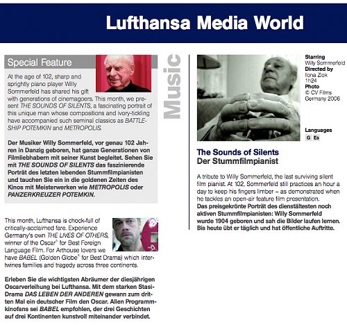 The Sounds of Silence on Lufthansa flights